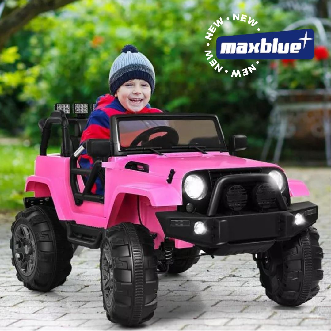 CAMIONETA TIPO JEEP ROSA MONTABLE ELECTRICO