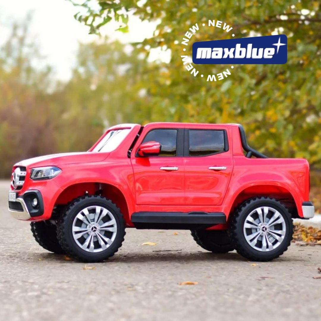 CAMIONETA PICKUP MERCEDES ROJA  MONTABLE ELECTRICO