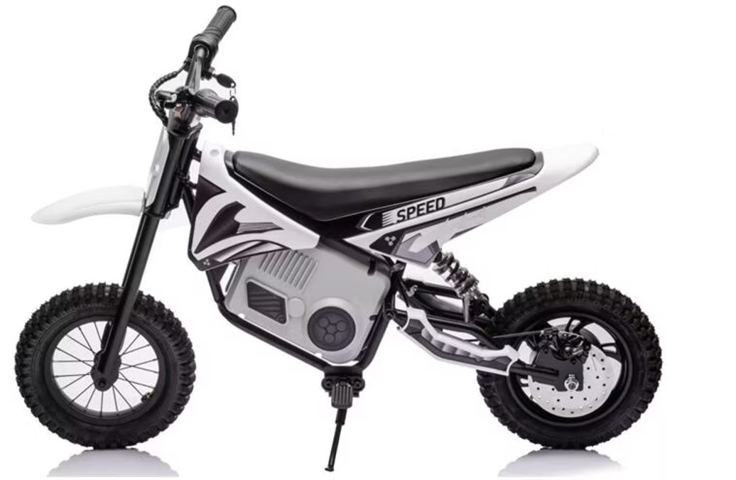MOTO TIPO MOTOCROSS BLANCA MONTABLE ELÉCTRICO