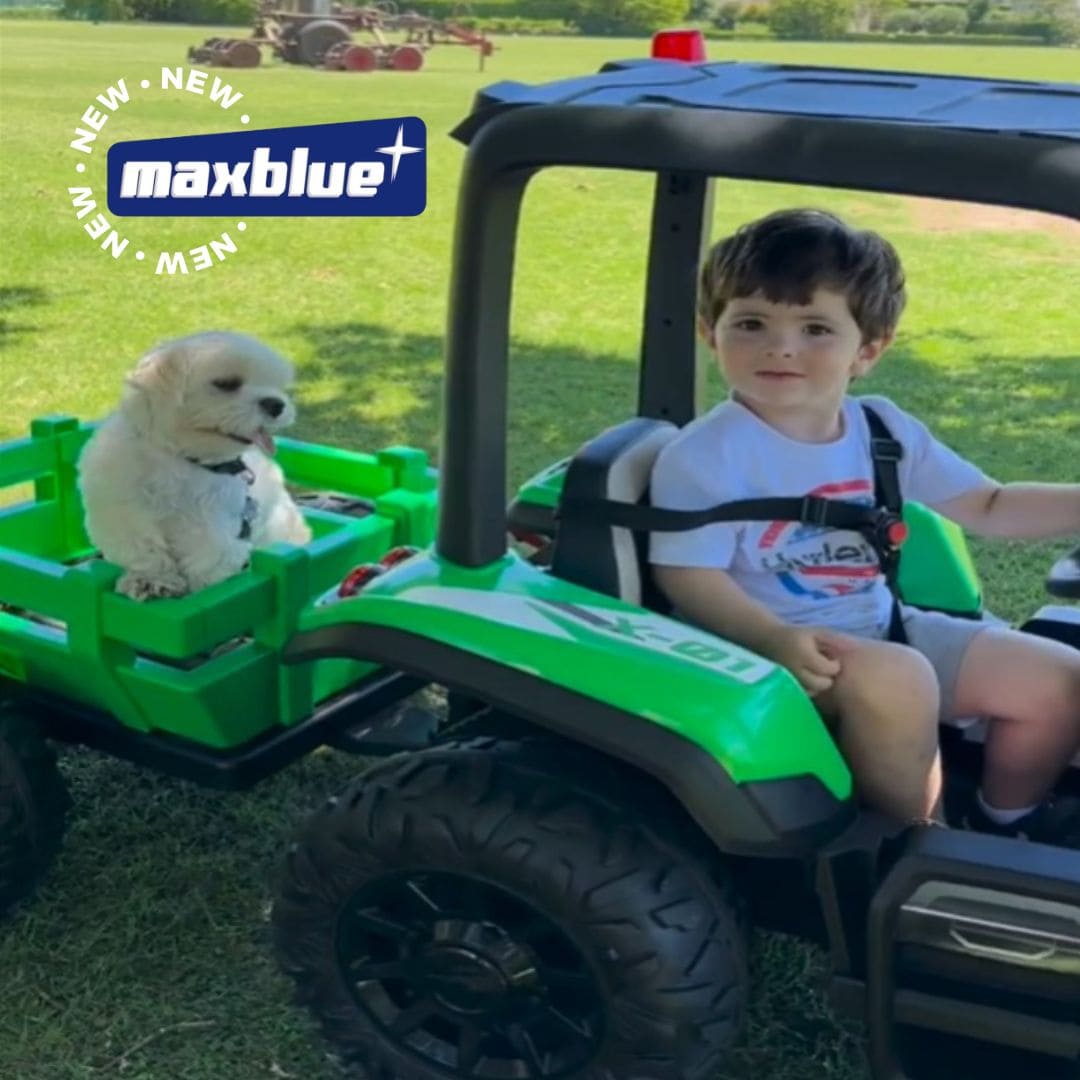 TRACTOR VERDE MONTABLE ELÉCTRICO